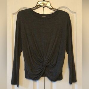 Long sleeve twist tie top